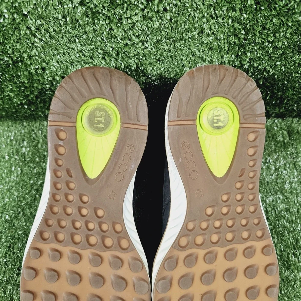 ECCO ST.1 Hybrid Black Nubuck Leather Derby Casual Sneakers Mens 43 US Size 9